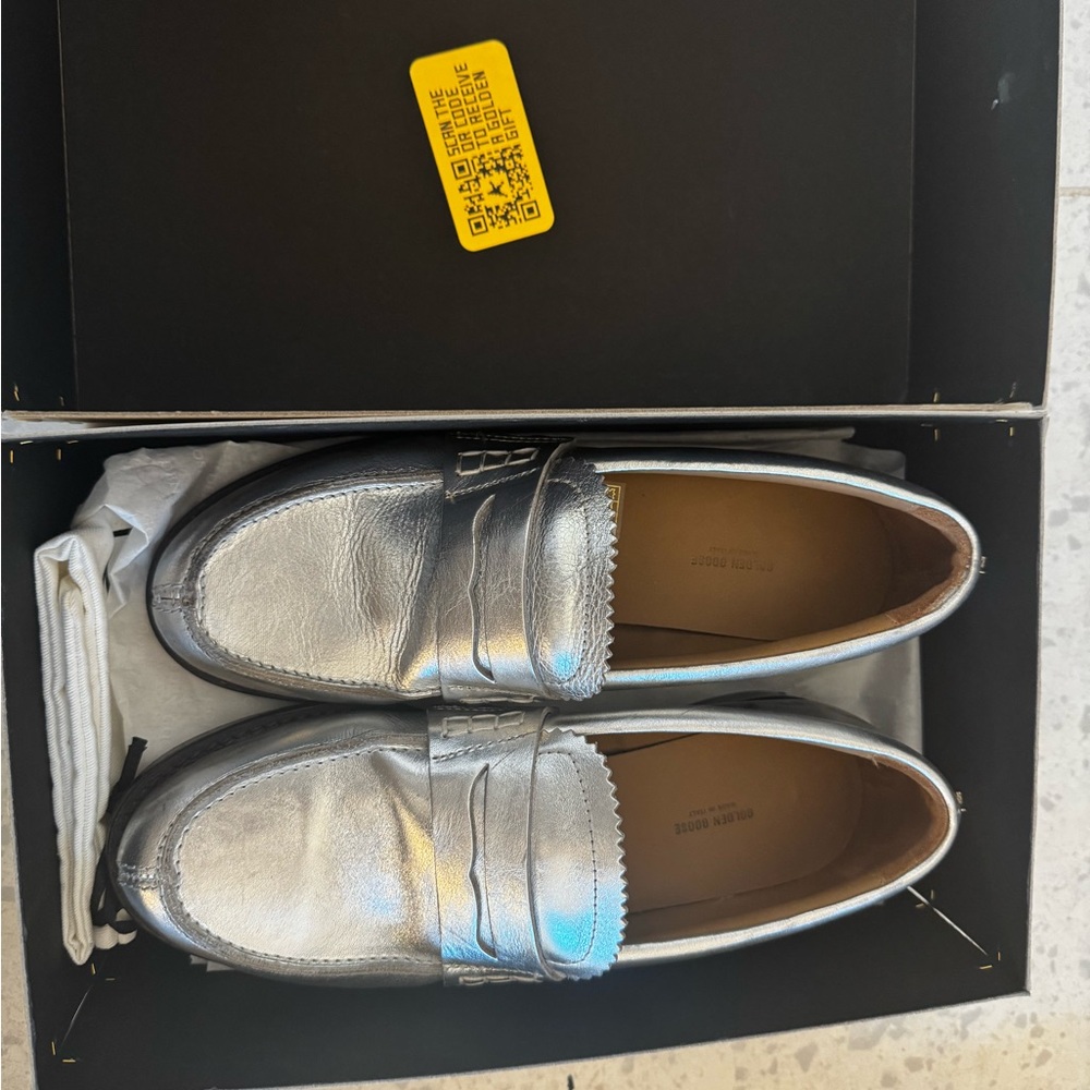 Golden Goose Jerry Penny Loafer - silver